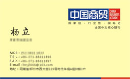 中国商贸名片设计